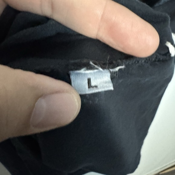 Affliction Henley Shirt Mens Large Black Blue Distressed Y2K Biker Goth Grunge - Picture 7 of 10